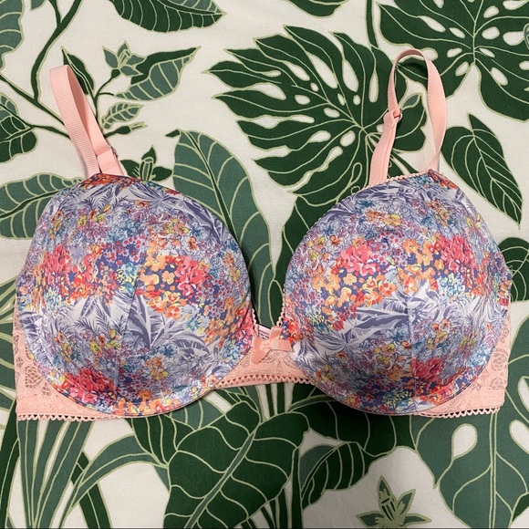Victoria’s Secret Push Up Bra 34D Floral - Picture 3 of 4